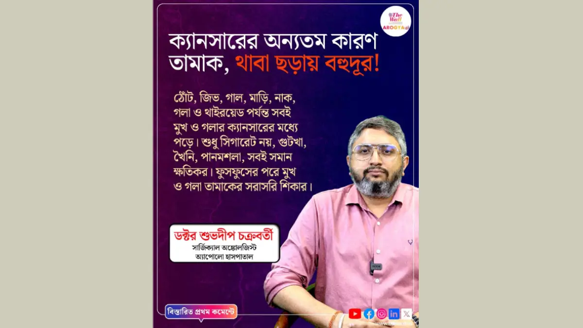 মুখ ও গলার ক্যানসার নিয়ে আরও সচেতনতা দরকার, বলছেন অঙ্কোলজিস্ট। | Dr. Suvadip Chakraborty 