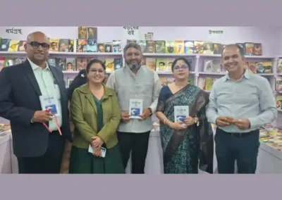 Prof Dr Suvadip Chakrabarti at the launch of the book " ঈশ্বর যখন মানুষ"at the Kolkata