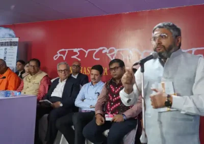 Prof Dr Suvadip Chakrabarti at the launch of the book " ঈশ্বর যখন মানুষ"at the Kolkata